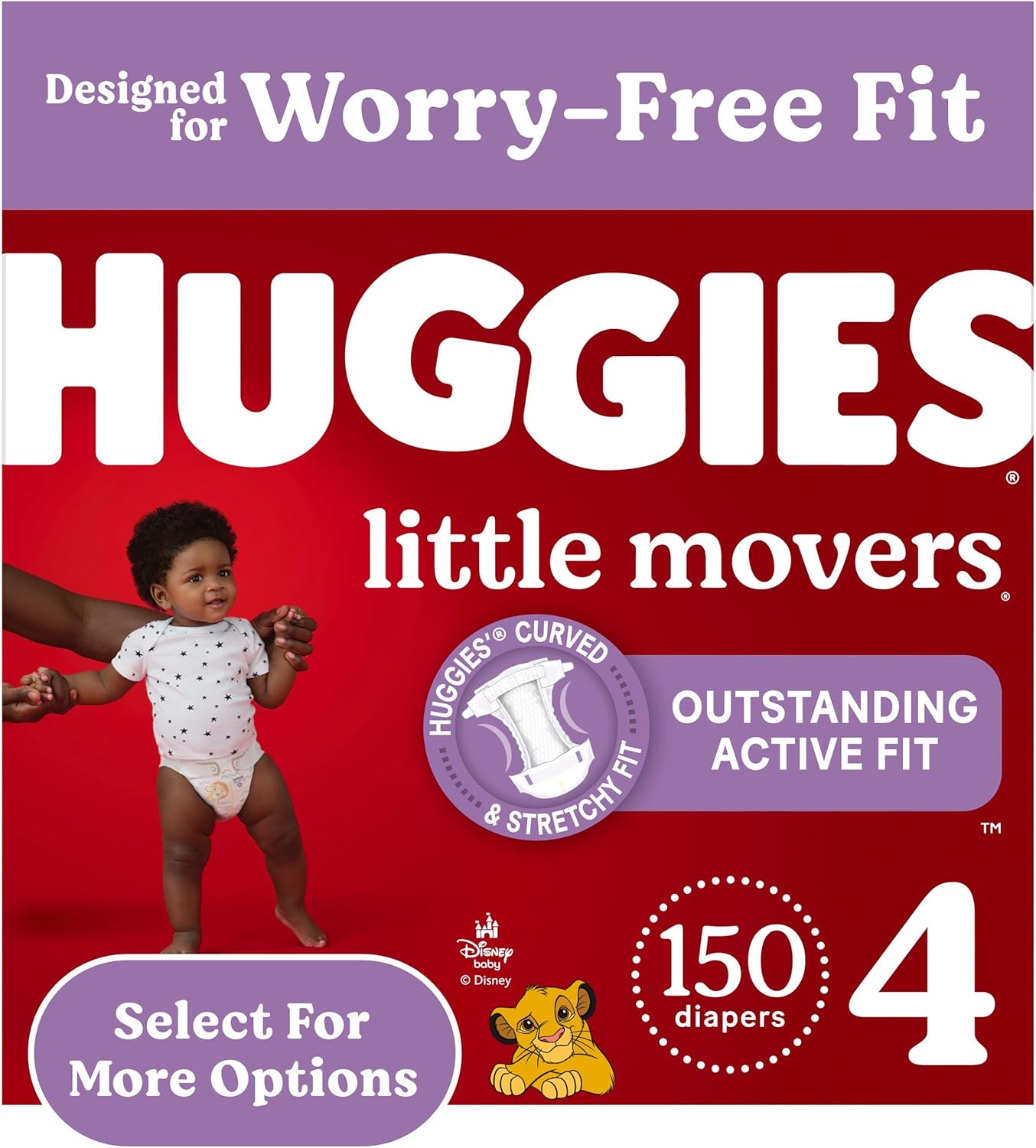 Huggies Little Movers Size 4 Diapers - 150 Count
