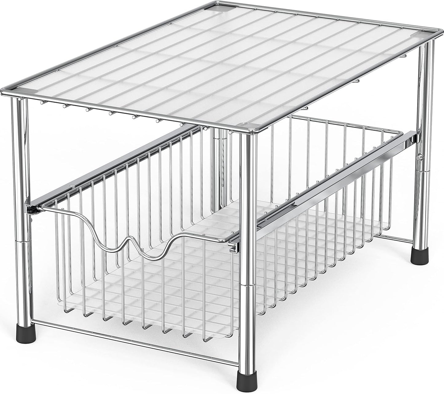 Deco Brothers Stackable Under Sink Organizer with Sliding Basket