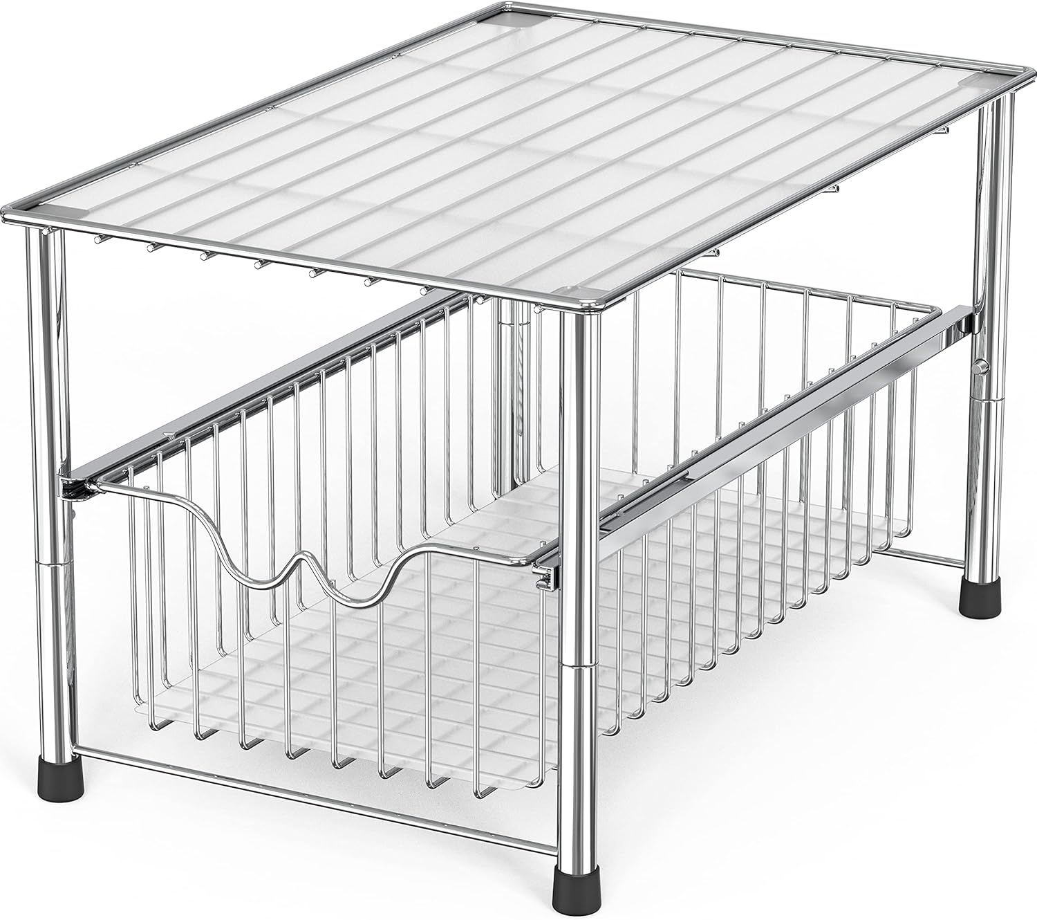 Deco Brothers Stackable Under Sink Organizer with Sliding Basket