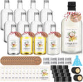Baderke 12 Set Christmas Plastic Coquito Bottles 16 oz - Gift Ready