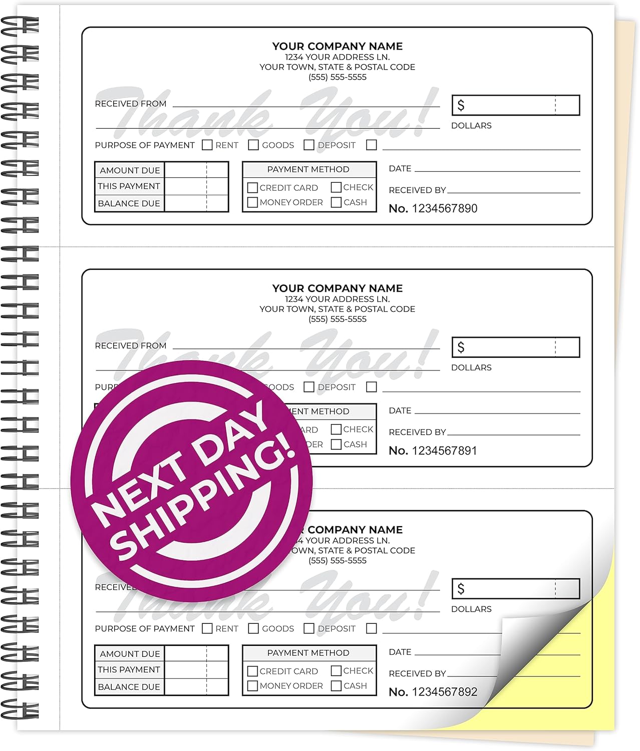 Custom Carbonless NCR Books for Invoices and Receipts