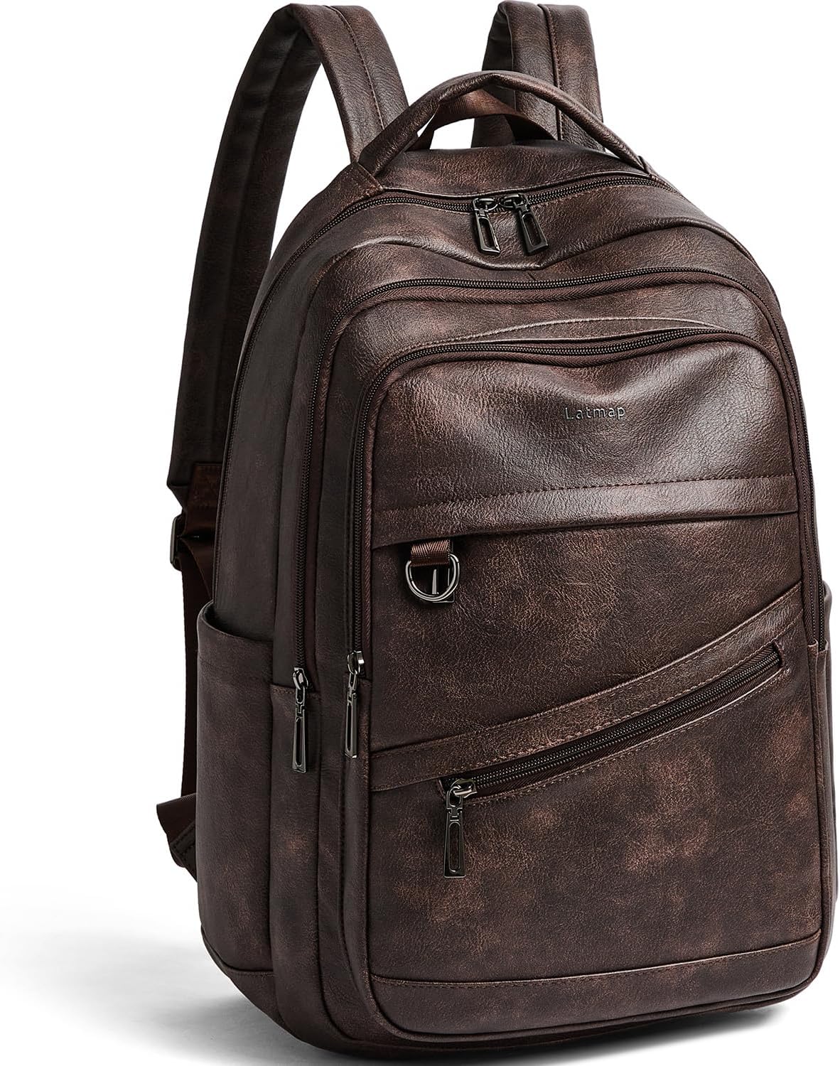 43L Vegan Leather Backpack for Travel and College Use