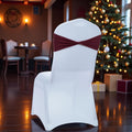 MDS 75 Pack Spandex Chair Sashes Burgundy - Stretch Fit for Events