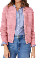 Women's Knit Cardigan Sweater - Cotton Long Sleeve Open Front