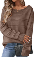 Zeagoo Womens Crochet Off The Shoulder Sweater - Soft
