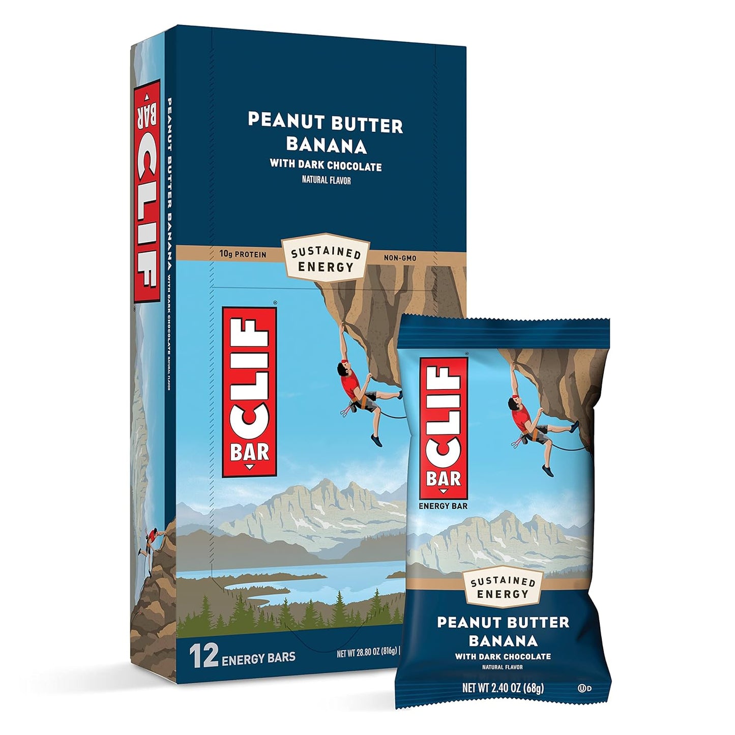 CLIF BARS Peanut Butter Banana Energy Bars 2.4 oz (12ct)