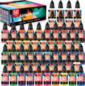 Airbrush Paint 52 Colors Set - 30ml Bottles with 4 Thinners