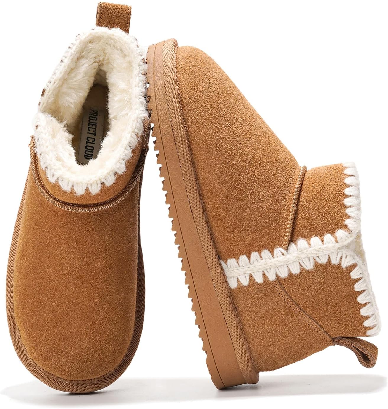Genuine Leather Girls Boots with Memory Foam for Winter Comfort
