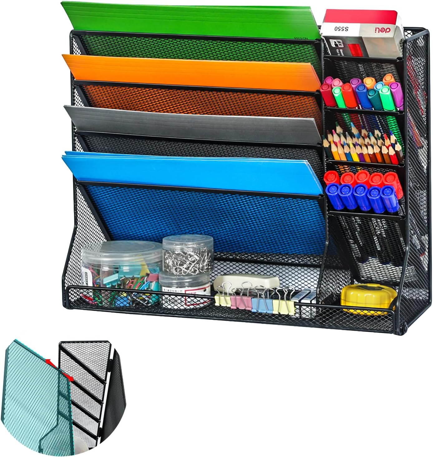 Durable 4-Tier Wall Mounted File Organizer