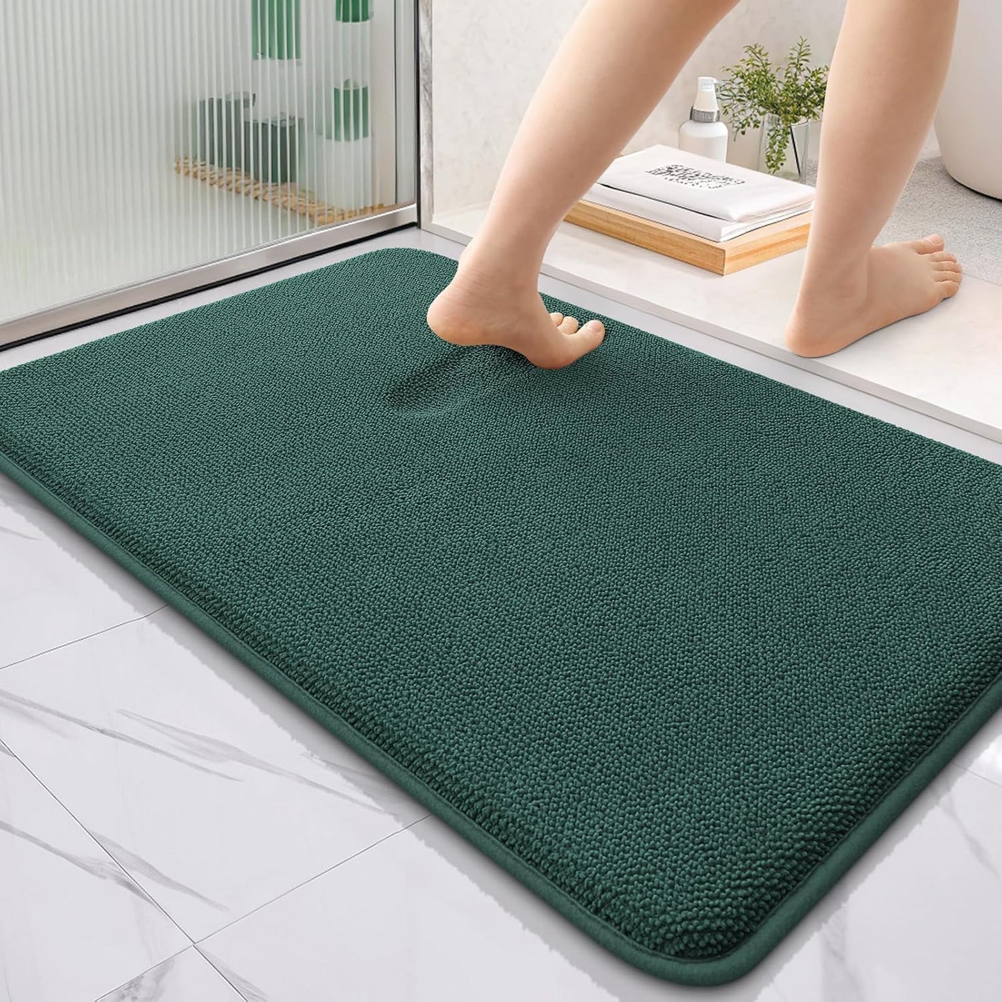 OLANLY Thick Memory Foam Bath Mat Rug for Ultimate Comfort