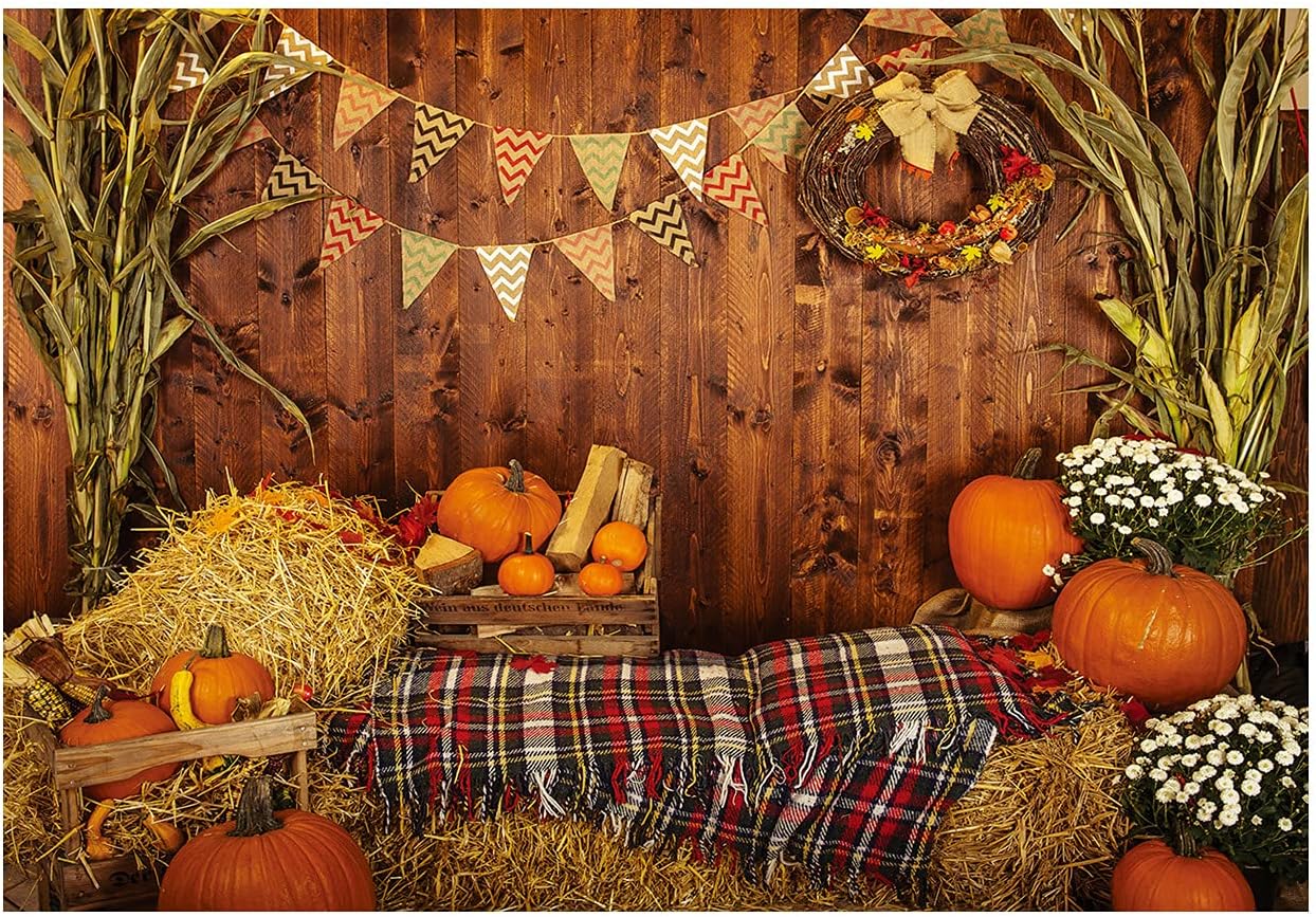 YYNXSY 10X8FT Thanksgiving Autumn Background for Festive Decor
