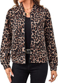 Verdusa Women's Zip Up Textured Lightweight Bomber Jacket - Casual 4