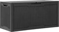 100 Gallon Resin Deck Box Outdoor Storage - Lockable Bench