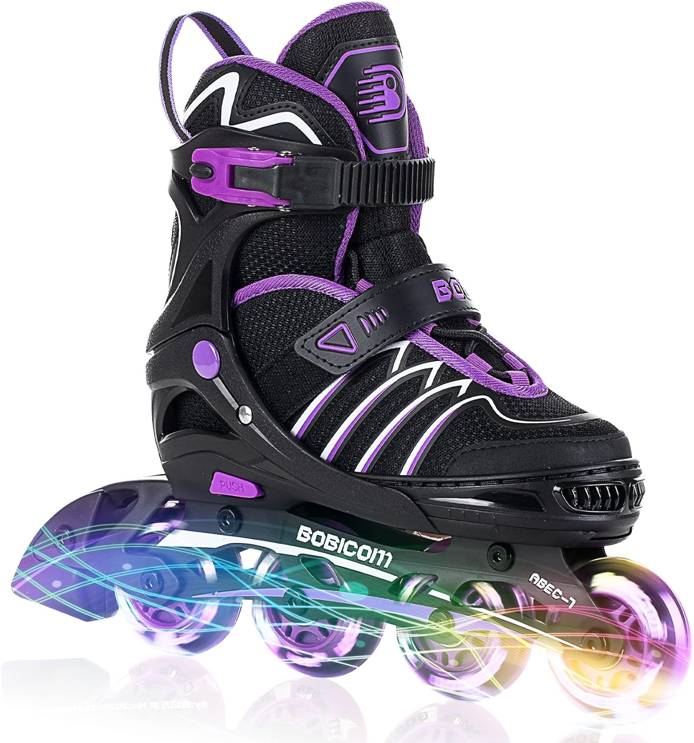 Adjustable Inline Skates with Light Up Wheels for All Ages