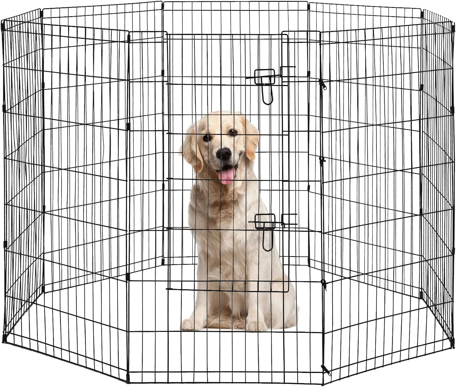 8-Panel Tall Dog Playpen Crate Fence for Safe Pet Exercise