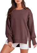 Oversized Sweatshirt Crew Neck Long Sleeve - Casual Loose Fall Top