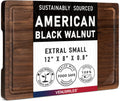 Walnut Wood Cutting Board with Deep Juice Groove and Handles - Small