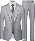 Men's Slim Fit 3 Piece Suit Two Button Blazer Vest & Pants - Sharp Fit