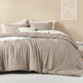 Litanika Light Coffee Queen Comforter Set - Tufted Boho Comfort