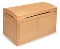 Barrel-Top Wooden Toy Chest - Spacious Hardwood Storage Trunk