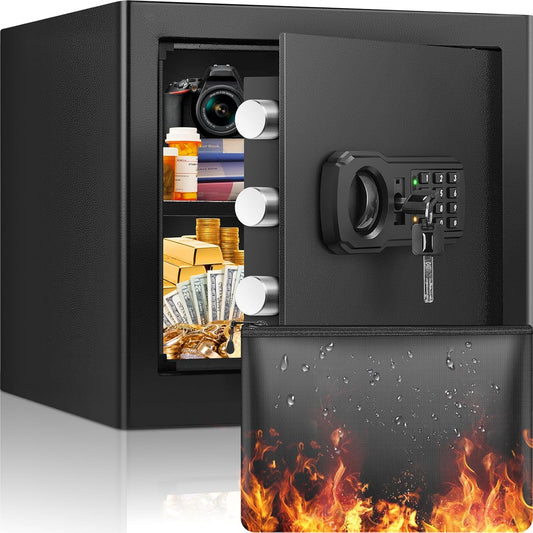 1.4 Cu ft Fireproof Waterproof Safe Box for Home Security
