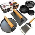 Gamalou Smashed Burger Press BBQ Kit - Cast Iron 2-Press Set