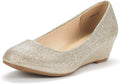 DREAM PAIRS Women's Debbie Mid Wedge Pump Shoes - 1.75in Low Heel