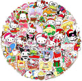 Kawaii Sanrio Christmas Stickers 50pcs Pack - Cute Waterproof Vinyl