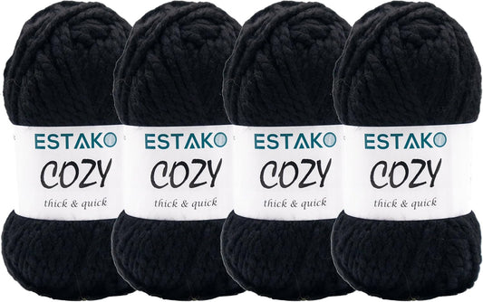 Estako Cozy Thick & Quick Yarn for Knitting and Crocheting