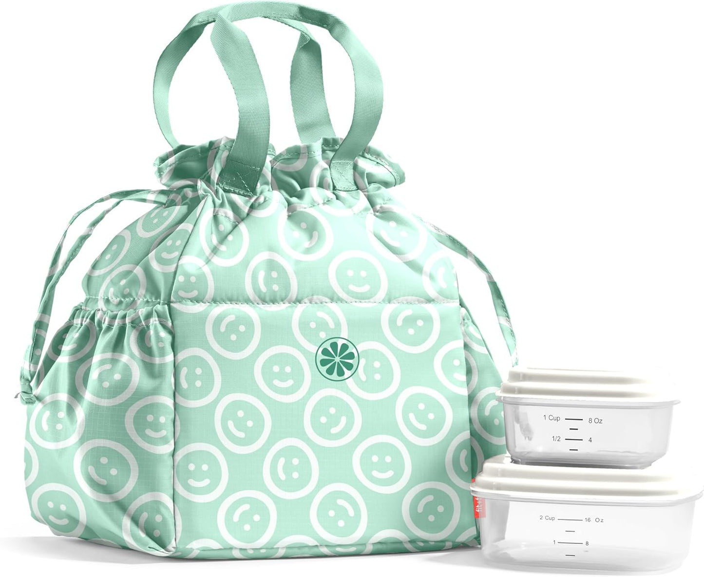Cromwell Drawstring Lunch Bag for Women - Complete Lunch Set