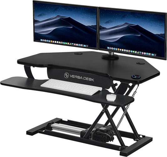 36 Motorized Corner Standing Desk Converter by VERSADESK