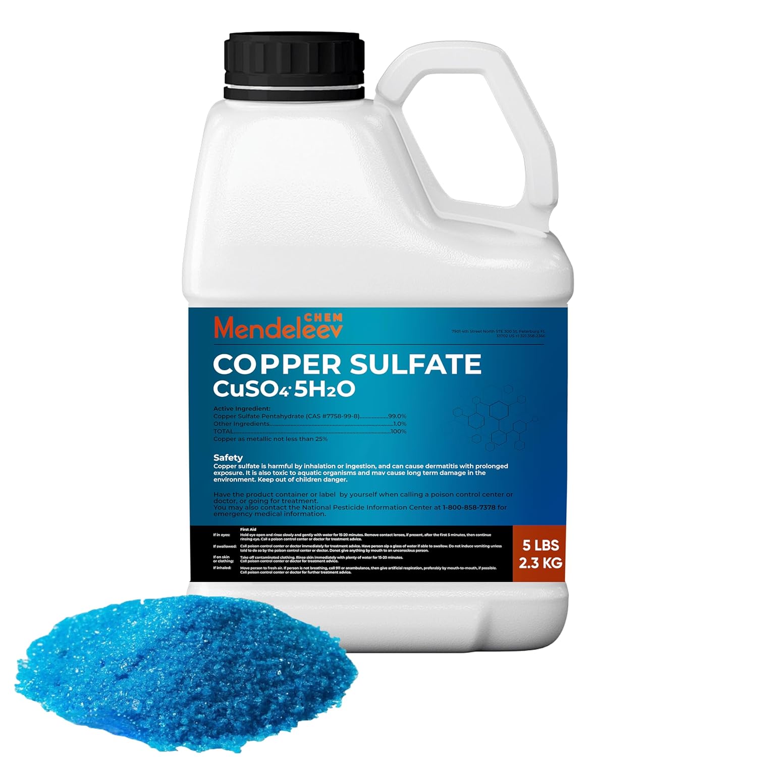 Copper Sulfate Crystals 5 Lb Granular for Multiple Uses