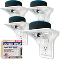 Power Perch Wall Outlet Shelf - Declutter Counters with 4-Pack