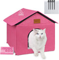 Outdoor Cat House for Feral Cats - Insulated Shelter for All Seasons