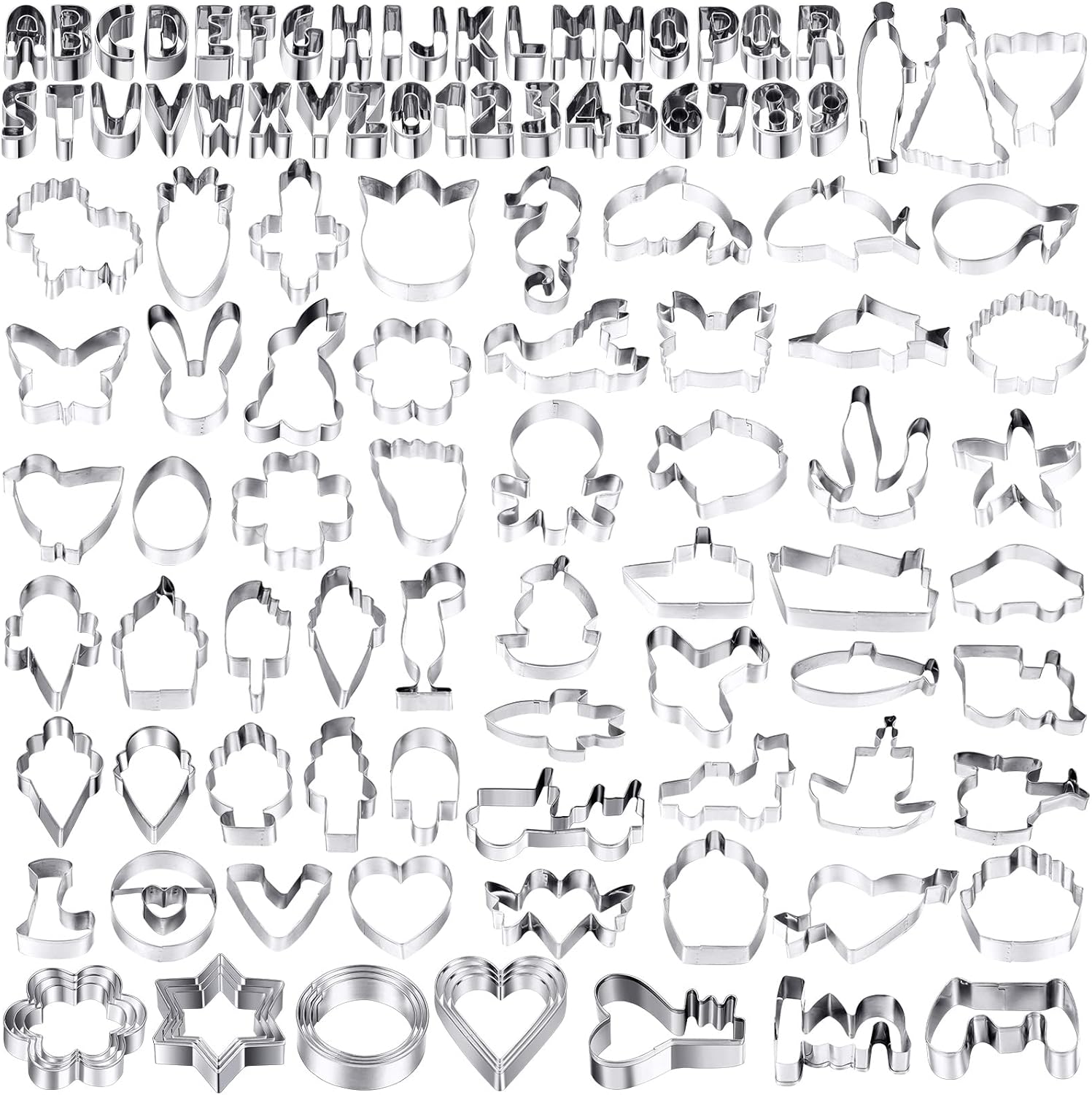 108 Pcs Metal Cookie Cutters Set for Creative Baking Fun