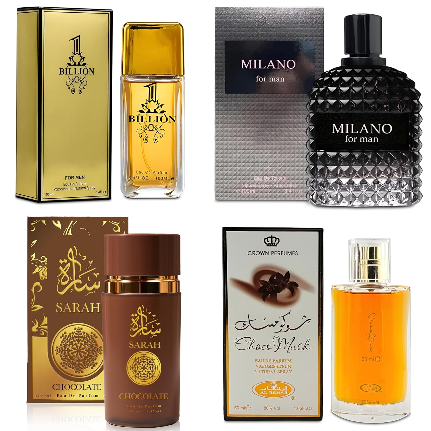 AFLUXE 4-Piece Cologne Set for Men - Long Lasting Fragrance