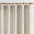 Burlap Look Curtains 84 in Textured Rod Pocket Panels - Farmhouse Fit