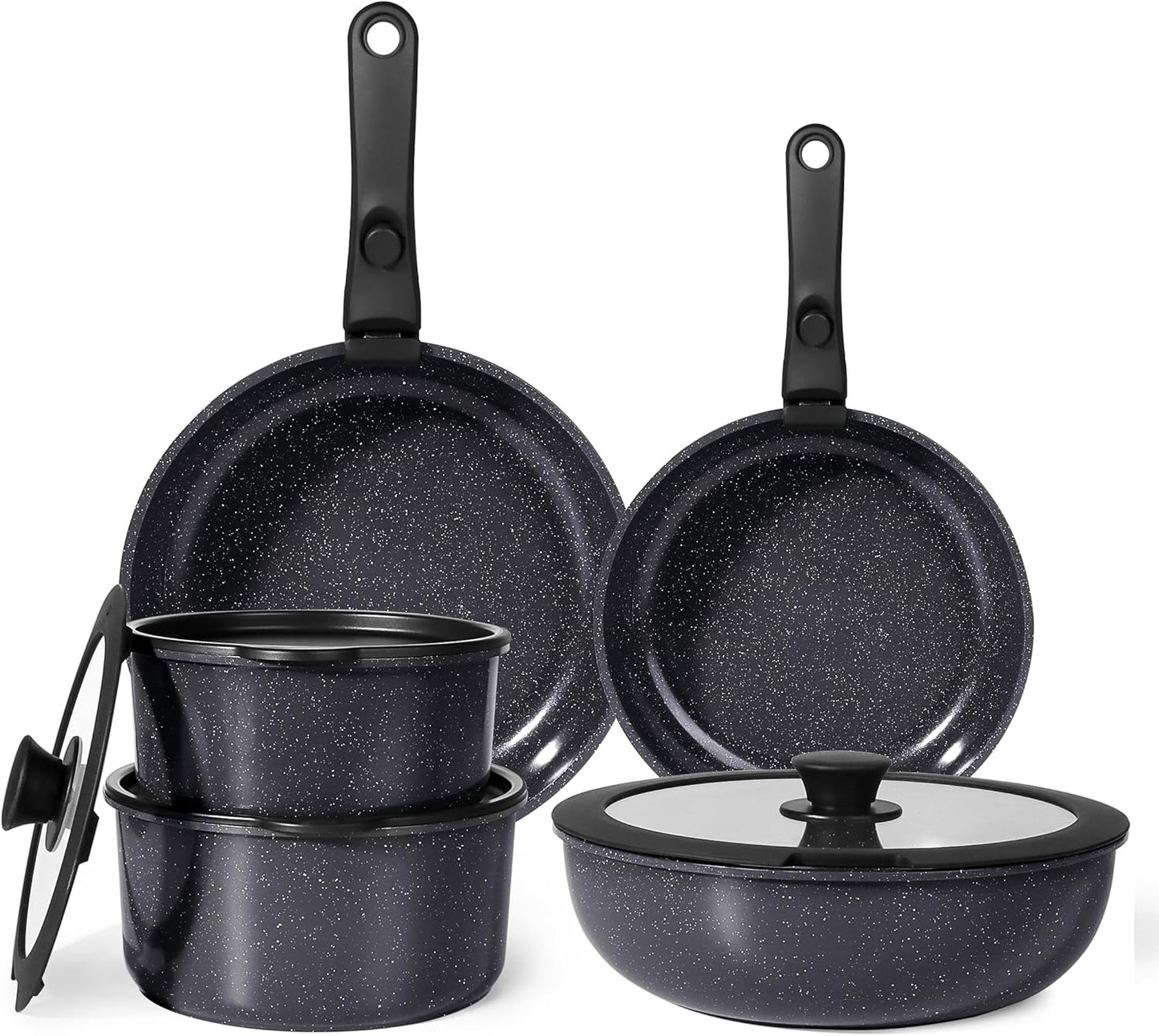 GiPP Ceramic Pots and Pans Set Non Stick Cookware for Healthy Cooking