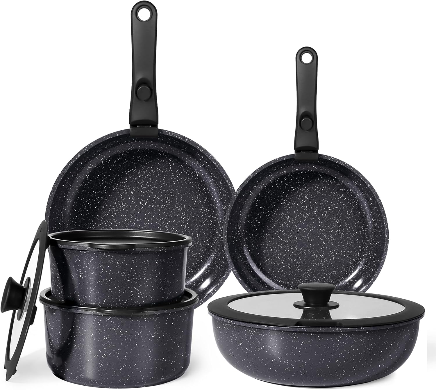 GiPP Ceramic Pots and Pans Set Non Stick Cookware for Healthy Cooking