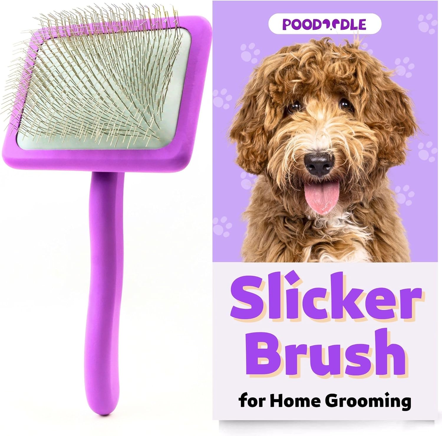 Small Slicker Brush for Curly Wavy Haired Dogs - Perfect Grooming