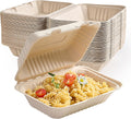 ECOLipak 500 Pack Clamshell Take Out Food Containers - Compostable