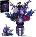 Flowers Bouquet Building Set Roses Purple - Gothic Desk Decor