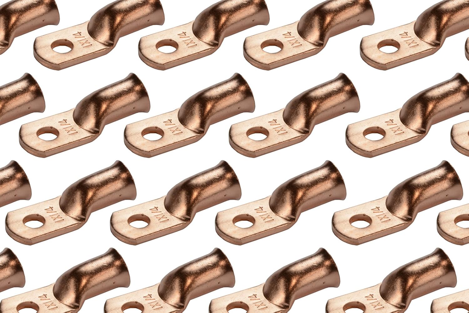 TEMCo 25 Pack Bare Copper Welding Battery Cable Ends for Durability