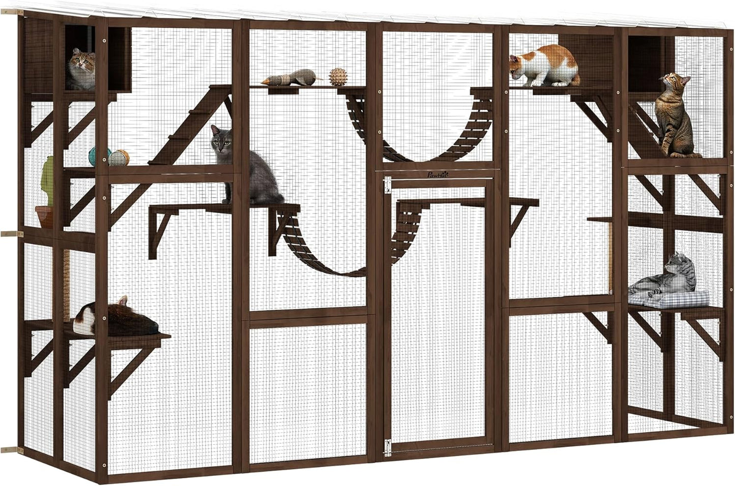 PawHut Catio Outdoor Cat Enclosure for Multiple Kitties