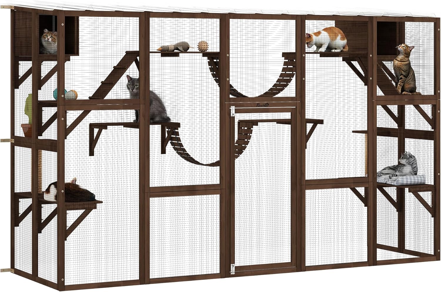 PawHut Catio Outdoor Cat Enclosure for Multiple Kitties