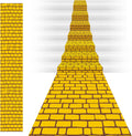 Yellow Brick Floor Runner 31.5 in x 164 ft Peel Wallpaper - Party
