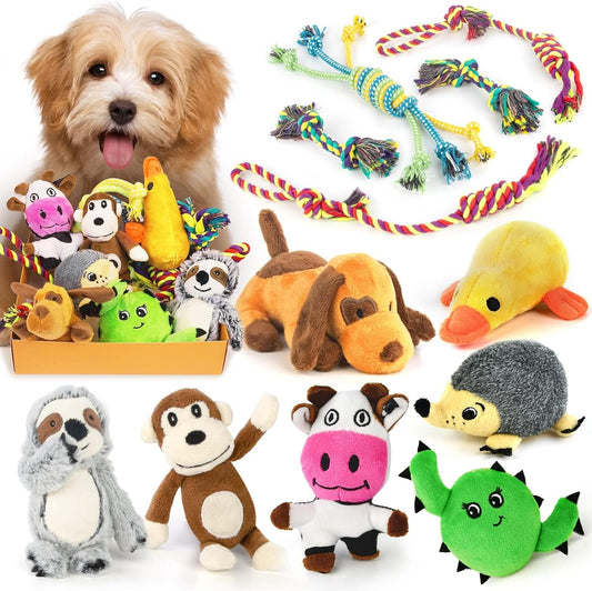 12 Pack Cute Dog Squeaky Toys Bundle by LEGEND SANDY