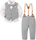 Boys Cotton Linen Suit Formal Set Baby Clothes - Classic Wedding
