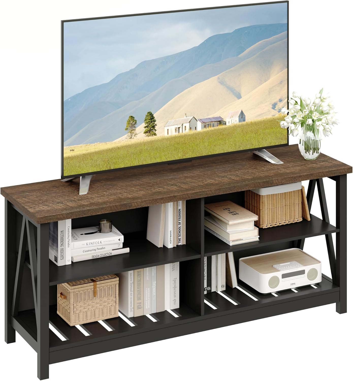 ChooChoo Farmhouse TV Stand - Stylish Storage Solution