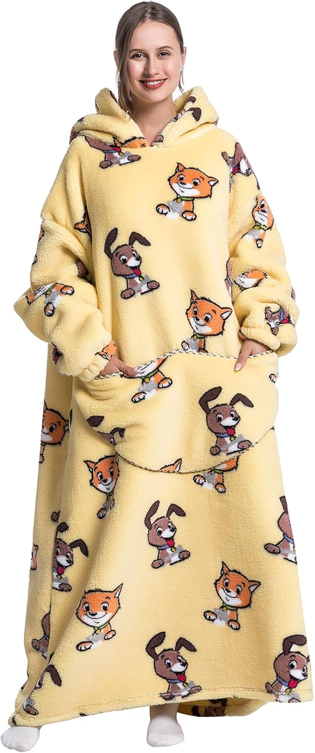 Blanket Hoodie Long for Women - Extra Long Wearable Comfort
